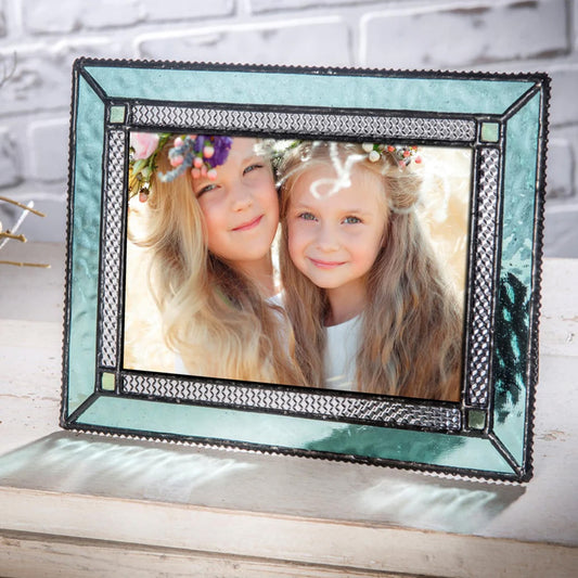 Turquoise Blue Glass Picture Frame | Pic 41946hv Series