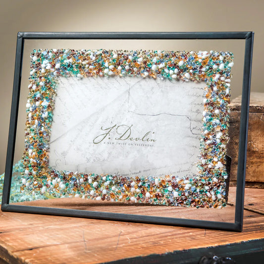 Colorful Fused Glass Picture Frame 456-46hv