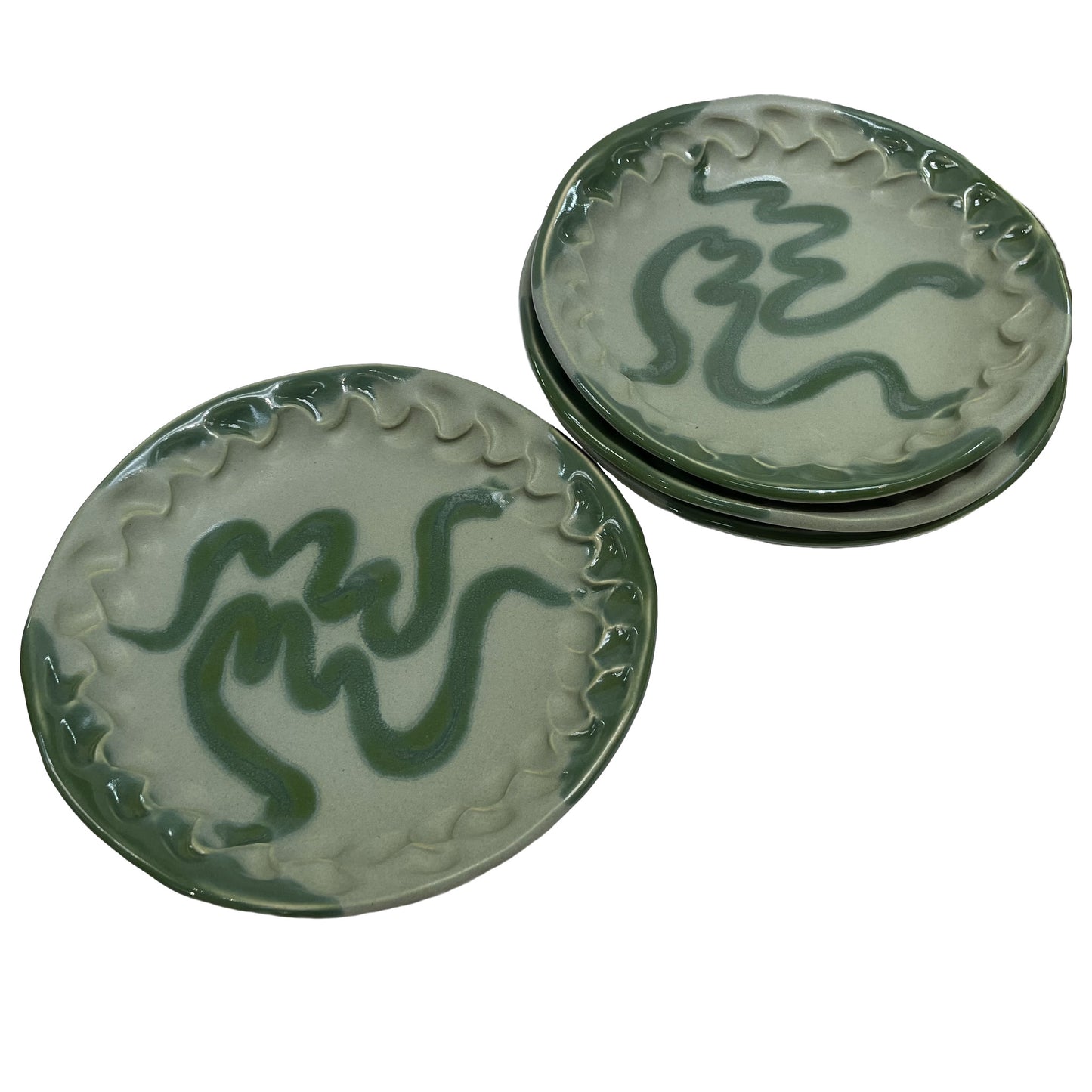 Appetiser Plate Set/4 inGreen