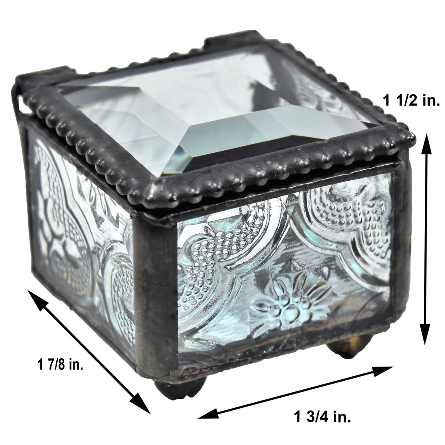Glass Art Box 522 Ring Box Trinket