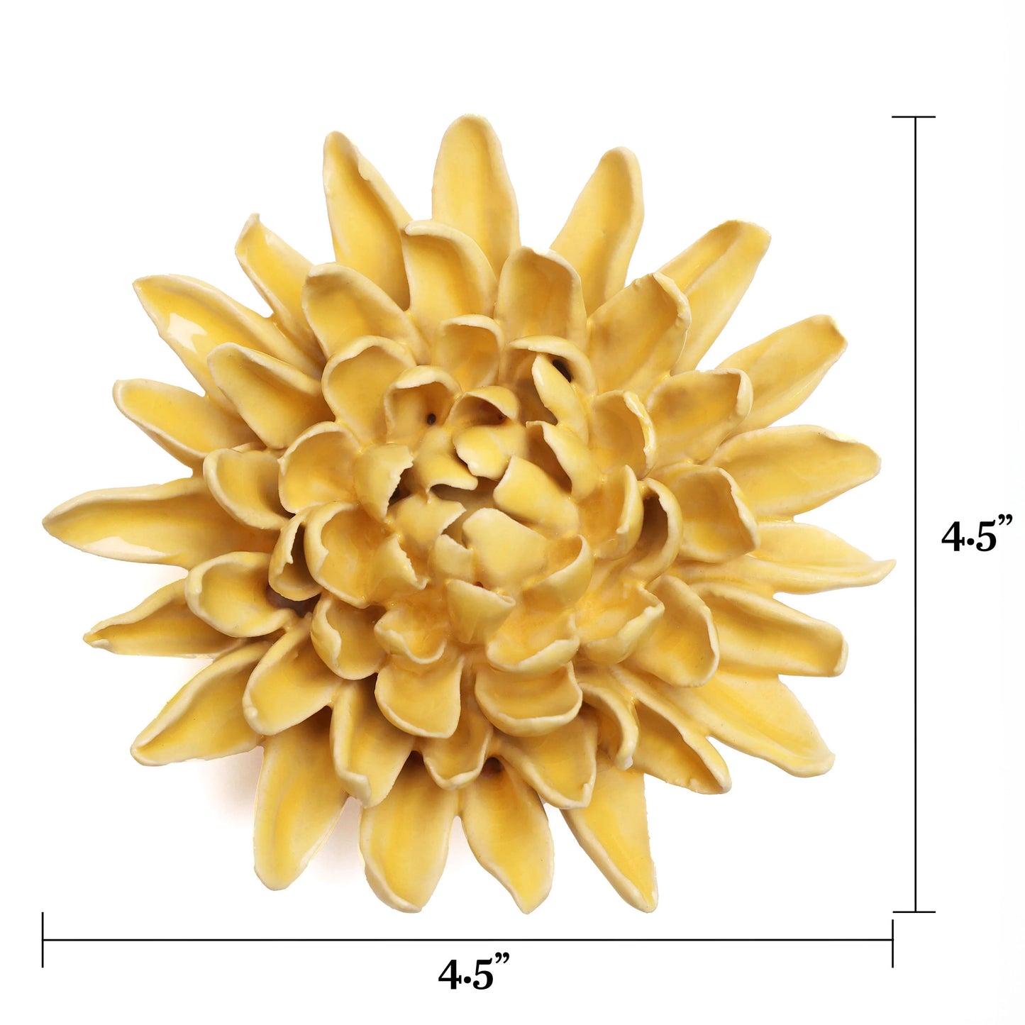 Ceramic flower Wall Art Yellow Chrysanthemum