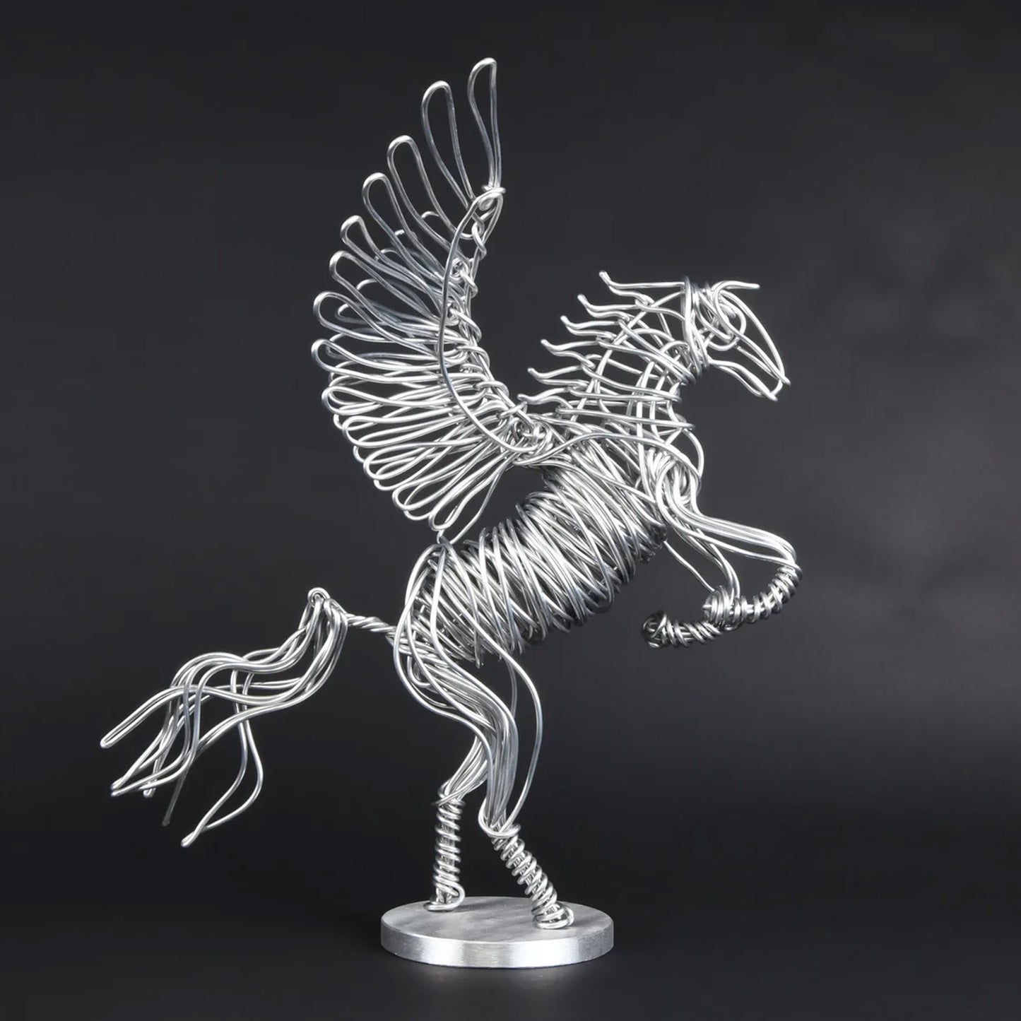 Handcrafted Aluminum Pegasus Sculpture
