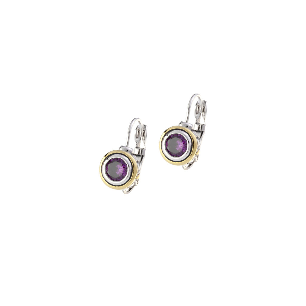 Beijos Collection - CZ Bezel Set Earrings