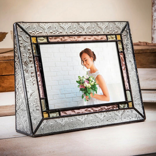 Stained Glass Wedding Picture Frame 137-46H