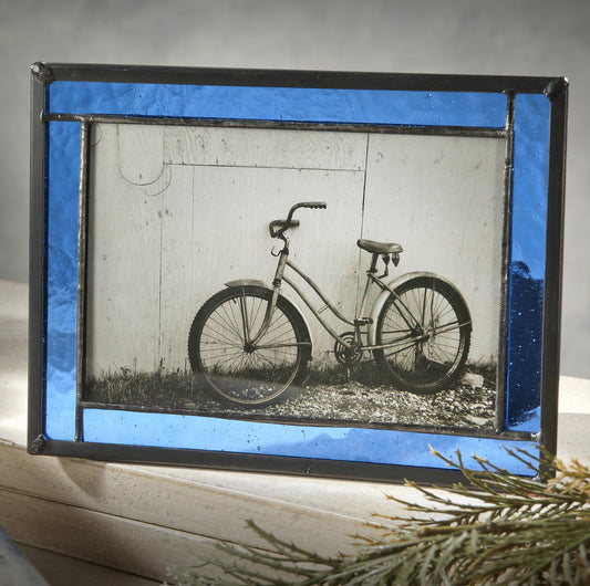 Blue Stained Glass Picture Frame 324-46hv