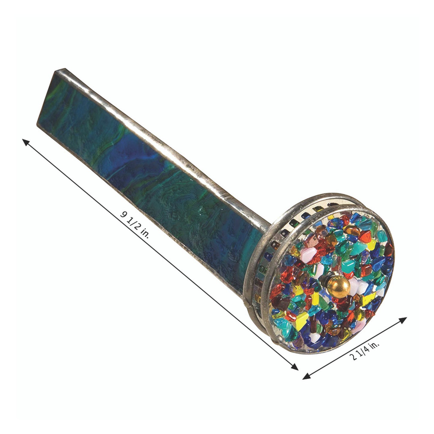 J Devlin Kaleidoscope 106 Green, Blue Stained Glass