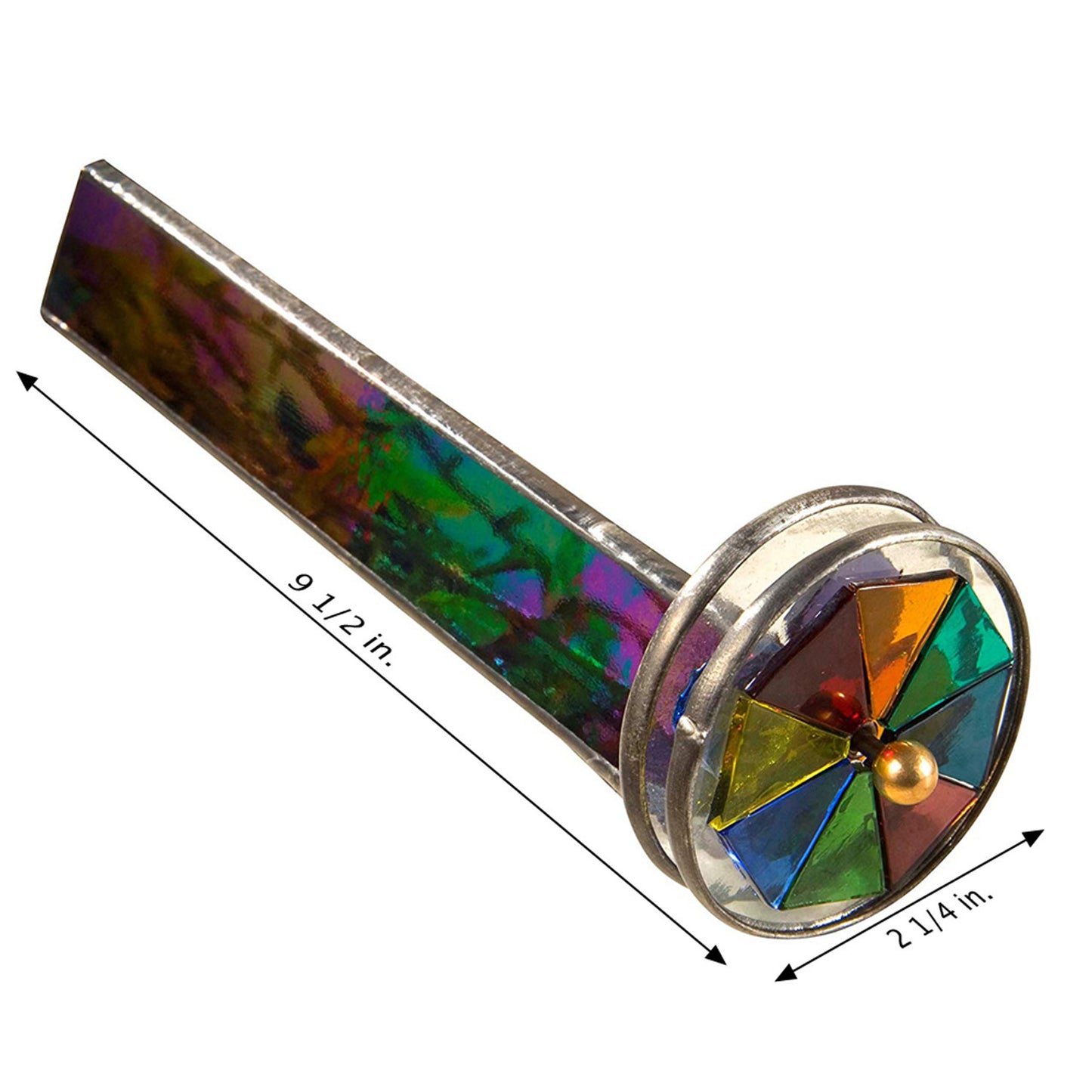Kaleidoscope 110 Stained Glass Black Iridescent Double
