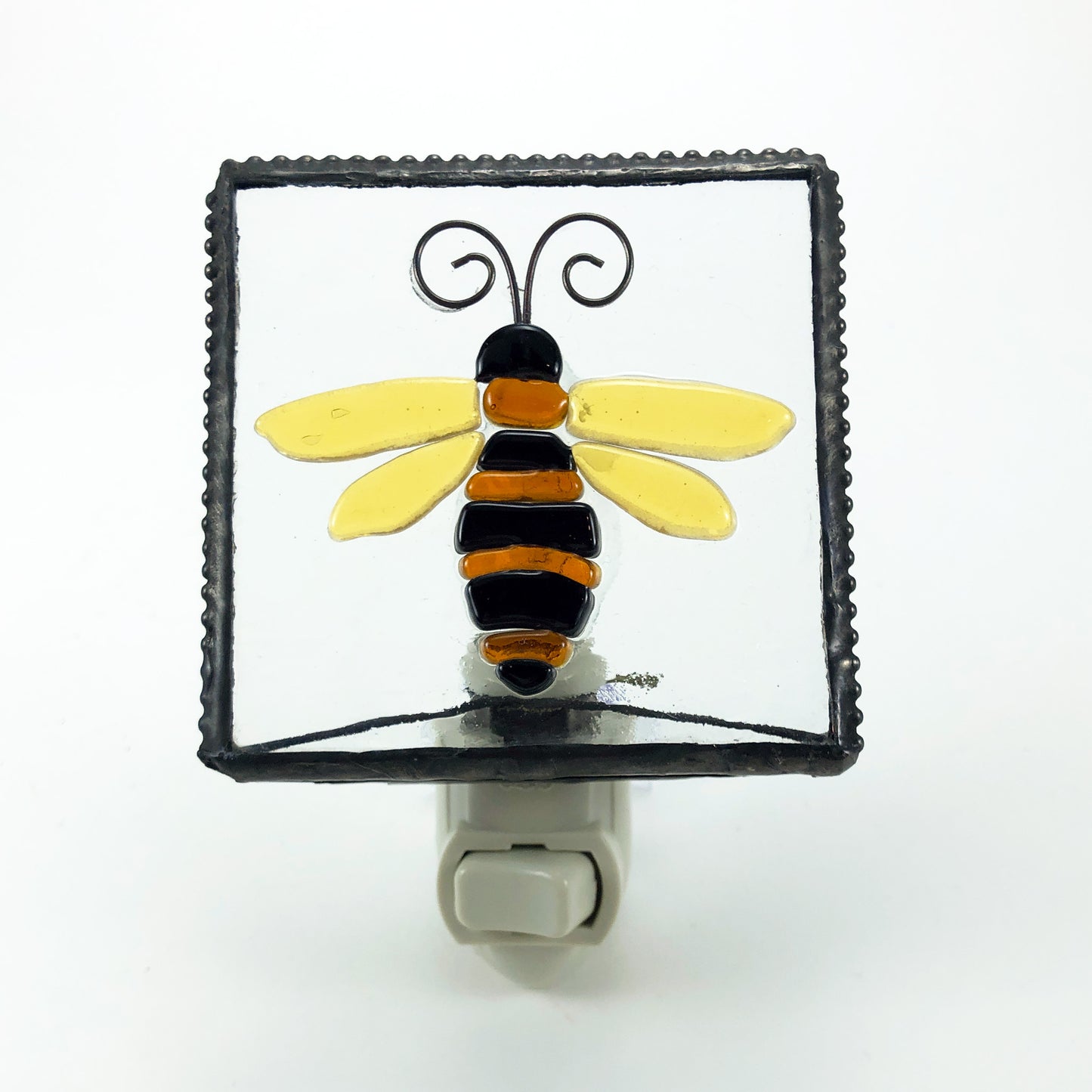 Bee Night Light Fused Stained Glass 182
