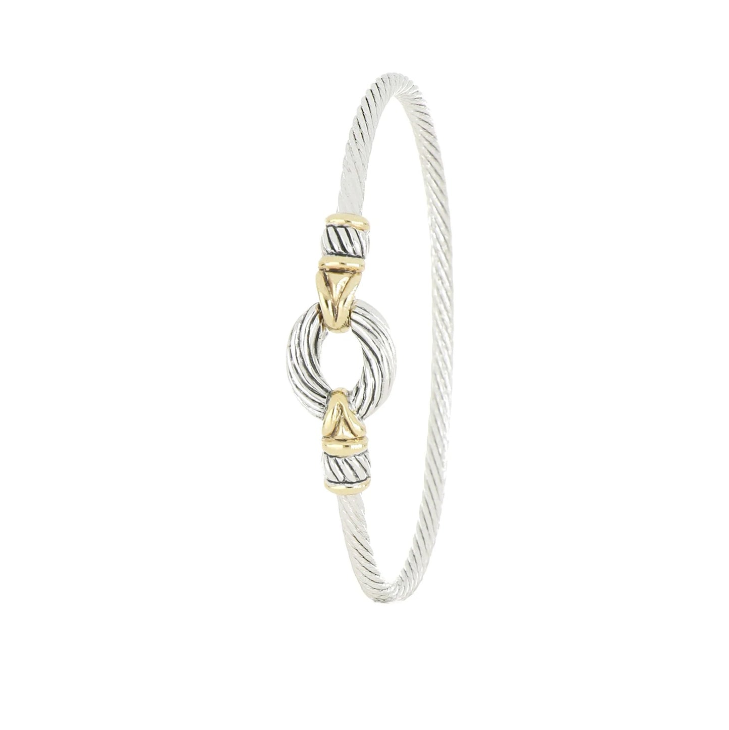 Cordão Single Wire Bracelet 6.5" Two Tone