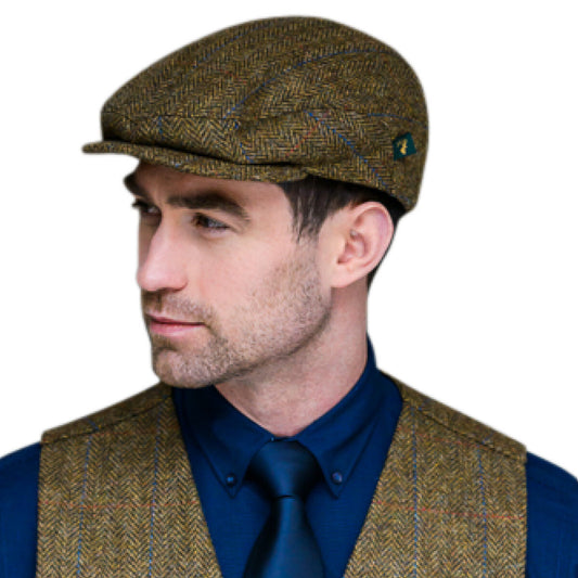 Mucros Weavers Trinity Cap in Olive Tweed