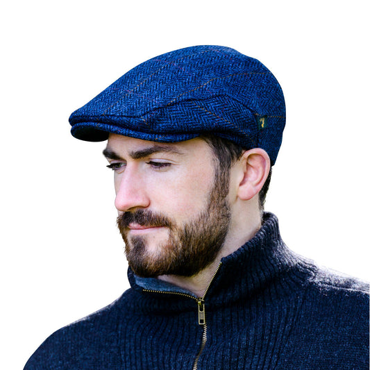 Mucros Weavers Trinity Cap in Blue Tweed