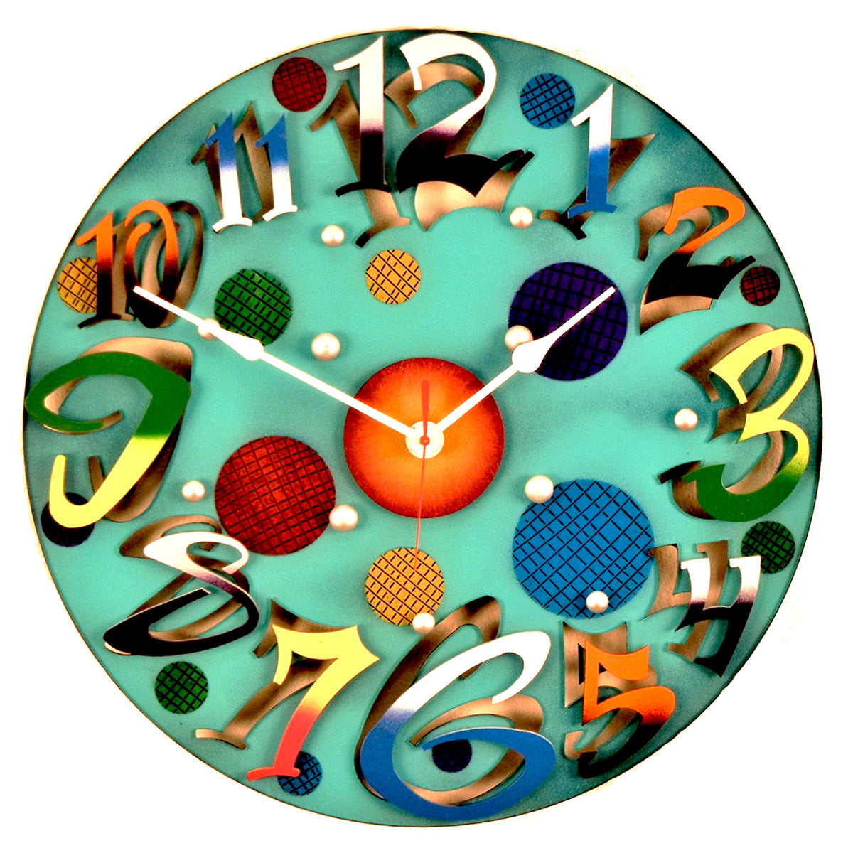 Small Time Aqua Wall Clock