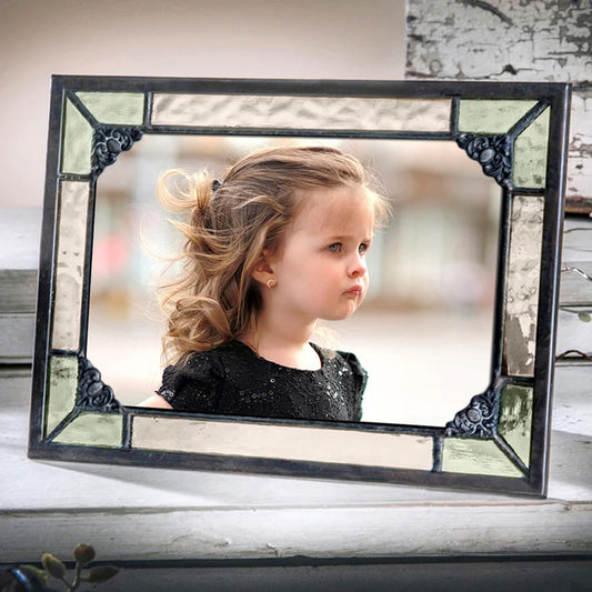 Vintage Green Stained Glass Picture Frames | PIC 404-46hvSeries