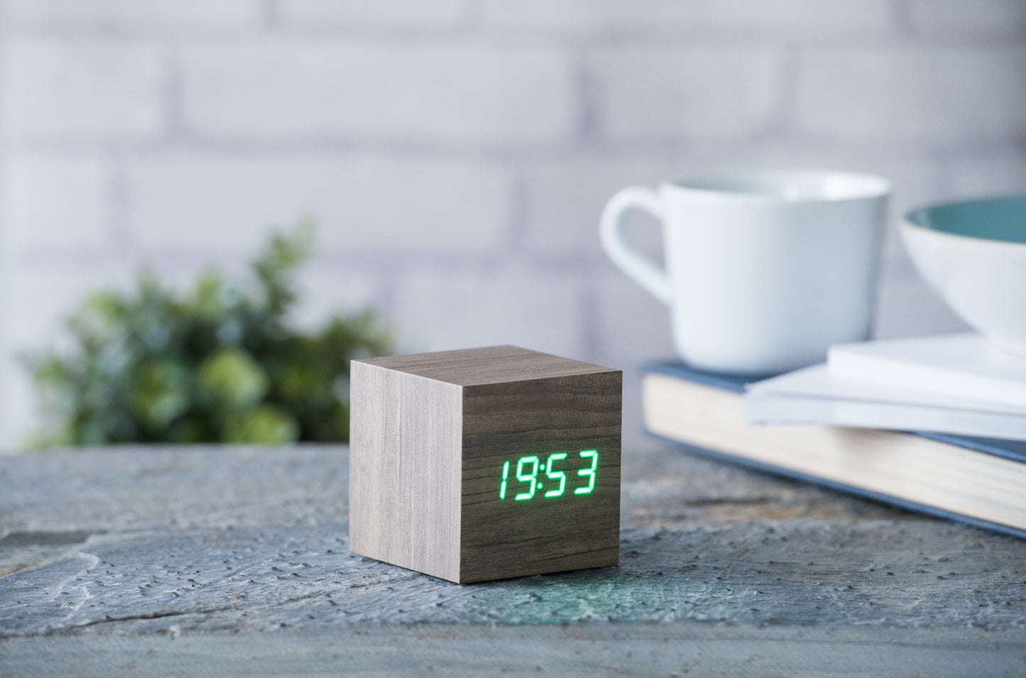 Cube Click Clock - Ash