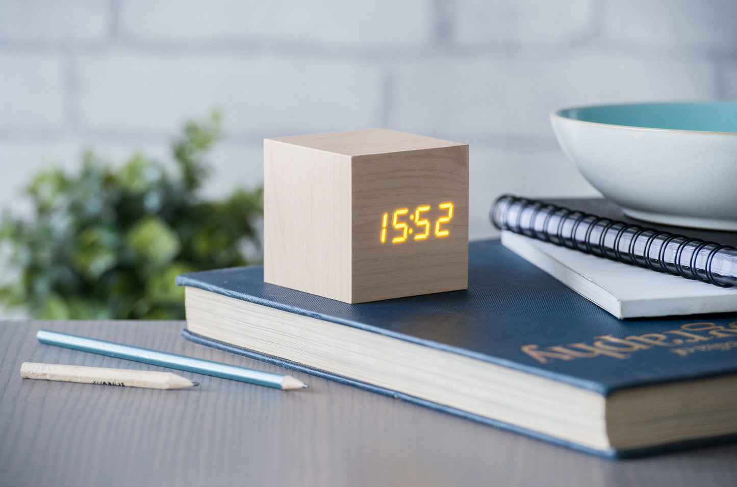 Cube Click Clock Maple