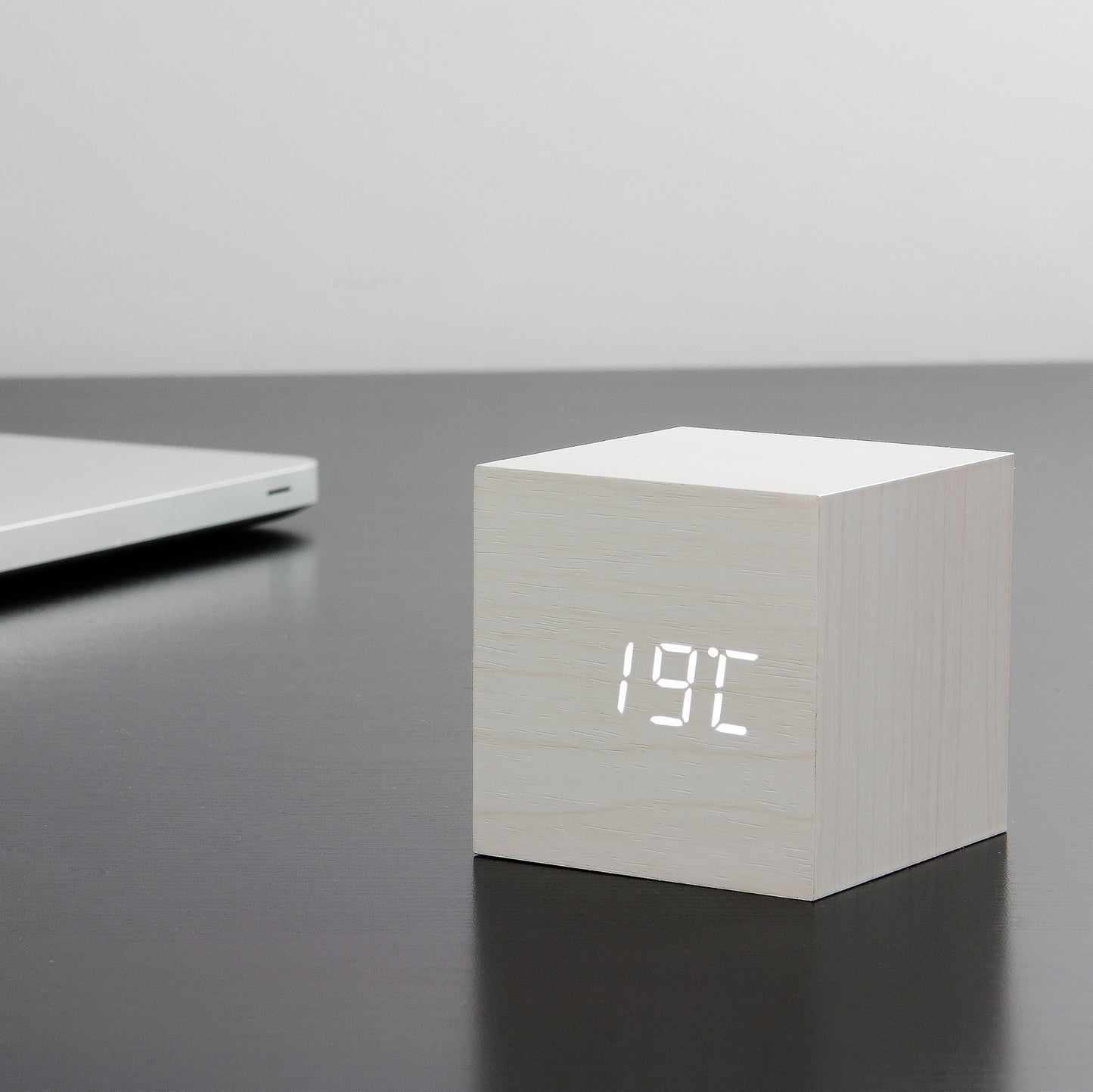 Cube Click Clock White
