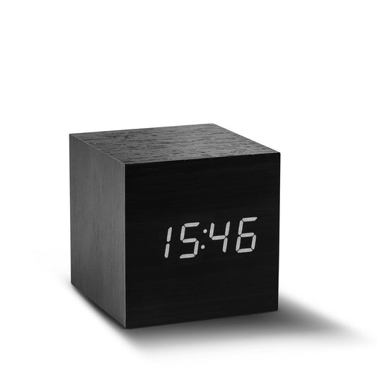 Cube Click Clock Black