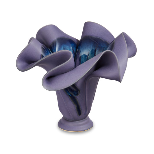 Sculpted Vase in Periwinkle