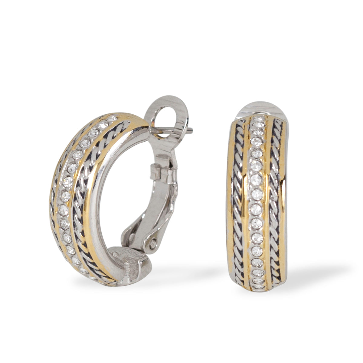 Briolette Pavé Hoop Earrings