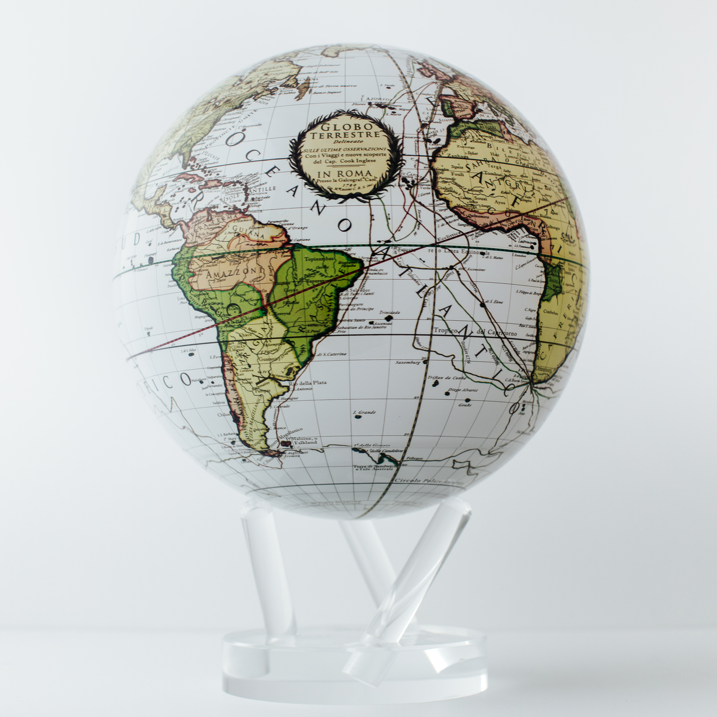Mova Globe Antique Terrestrial White