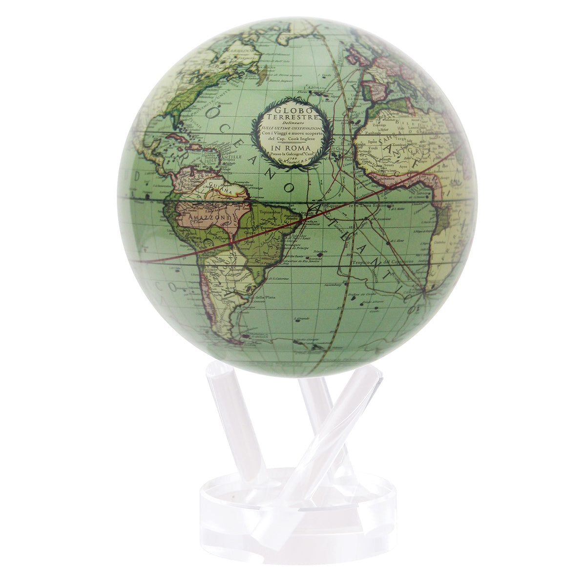 Mova Globe Antique Terrestrial Green