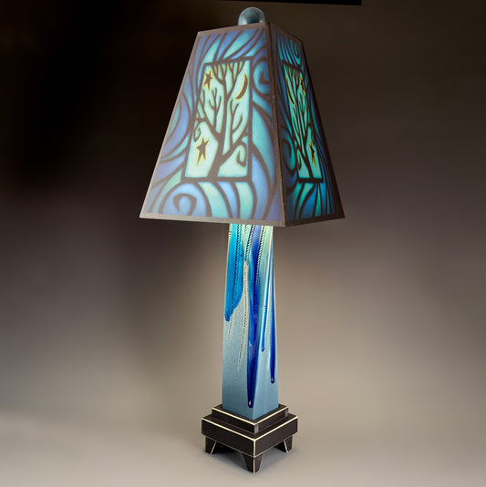 Macone Clay Lamp - LTB - Twisted Blue Base