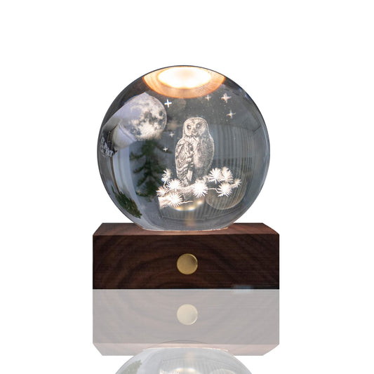Amber Crystal Owl Moon