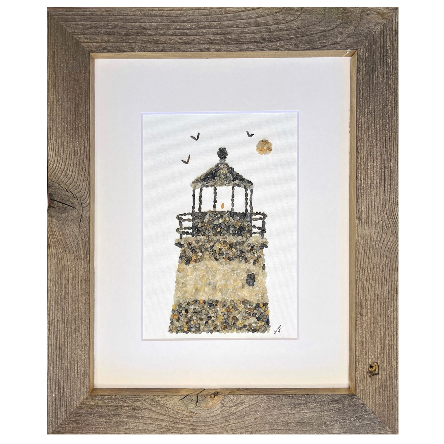 Lighthouse Beacon of Hope Pebble Art