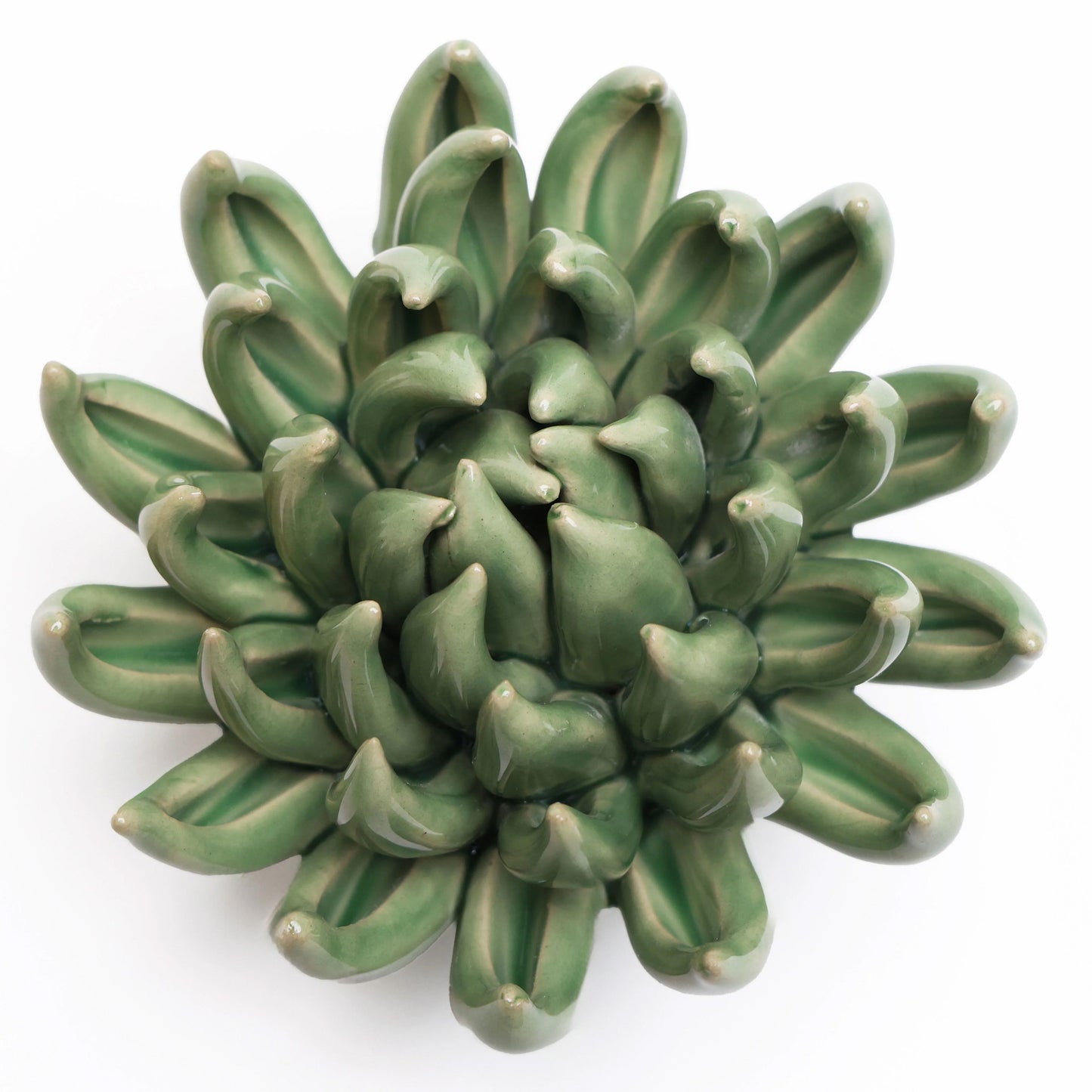 Ceramic flower Wall Art Green Succulent Flower Large