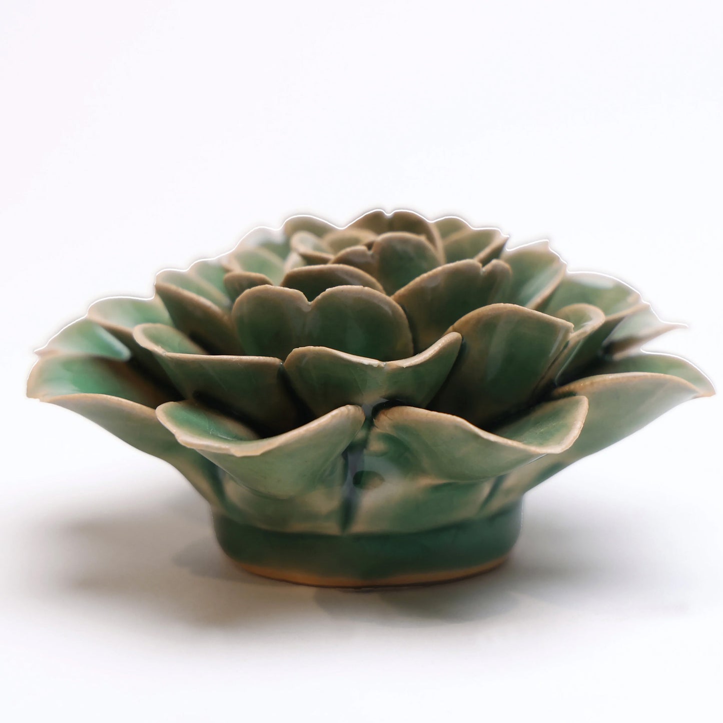 Ceramic flower Wall Art Pastel Green Small