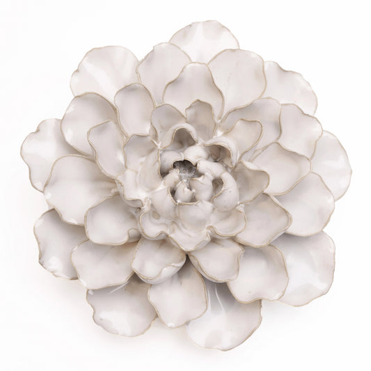 Ceramic flower Wall Art Large White Flower