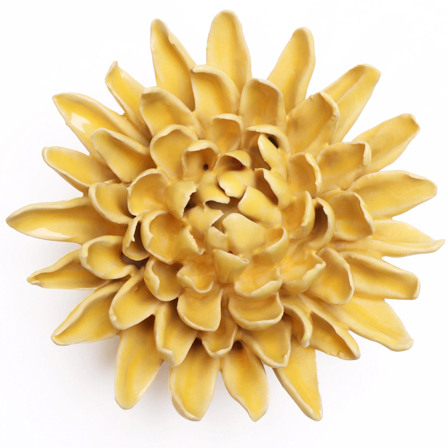 Ceramic flower Wall Art Yellow Chrysanthemum