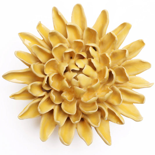 Ceramic flower Wall Art Yellow Chrysanthemum