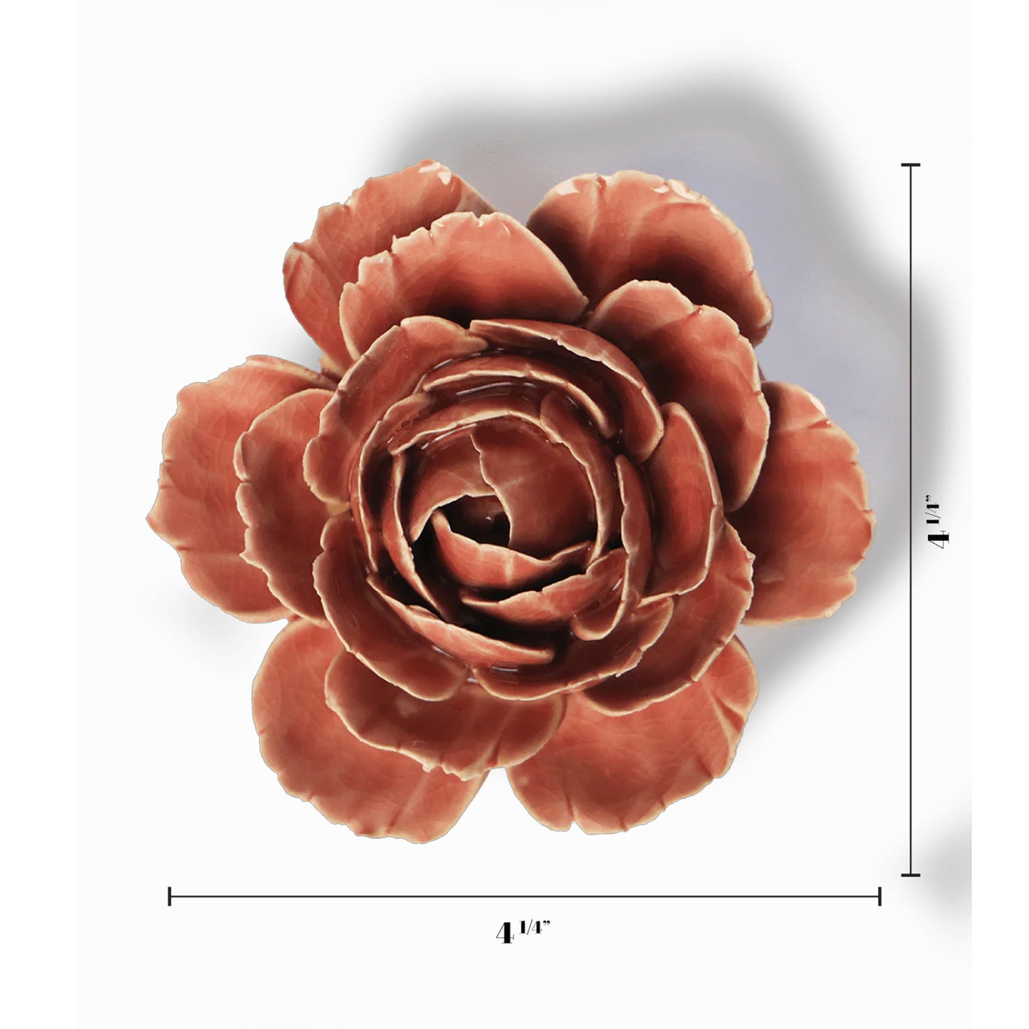 Ceramic Flower Vintage (English) Pink Rose