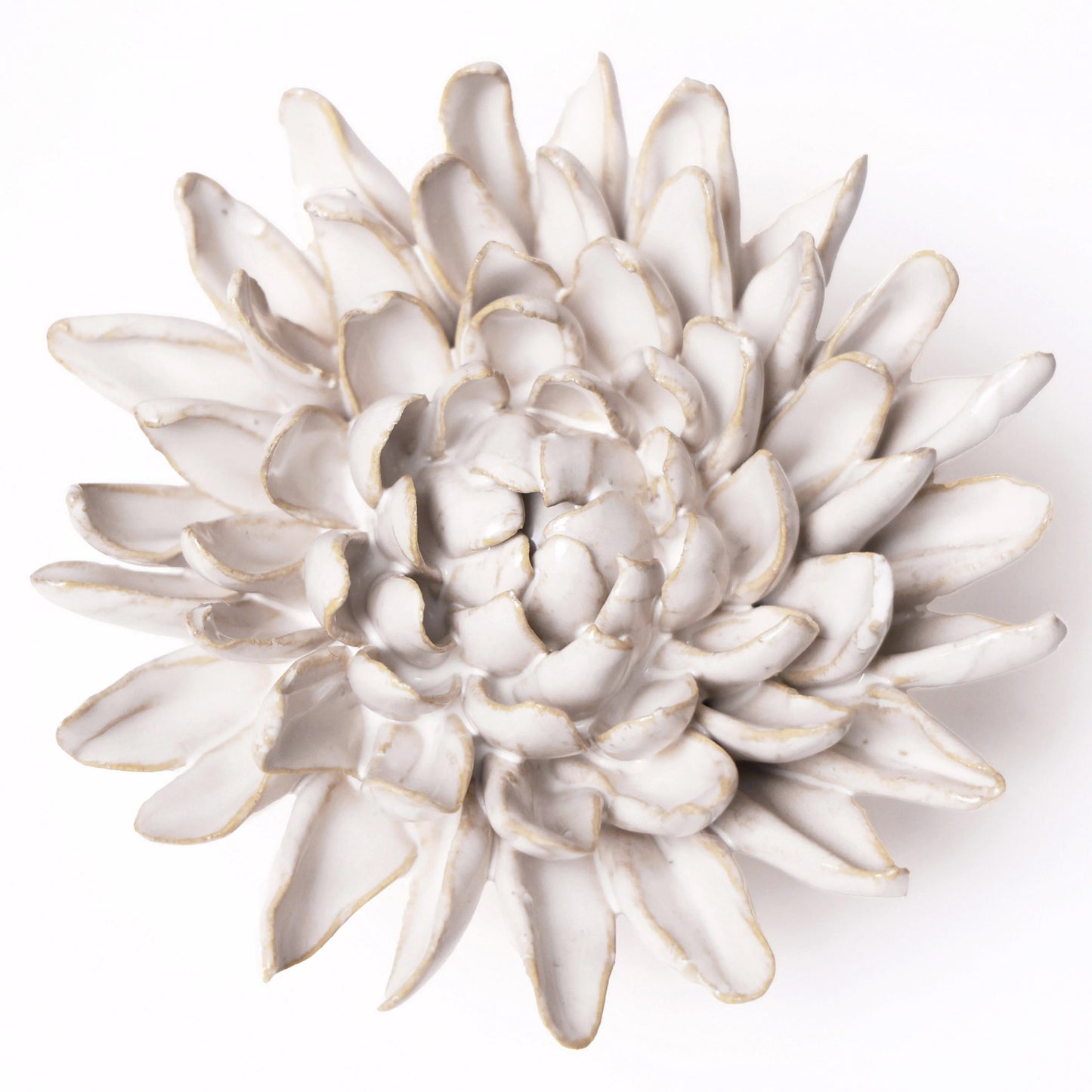 Ceramic flower Wall Art Ivory Chrysanthemum