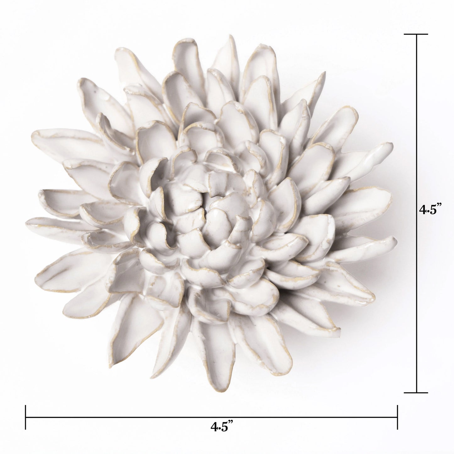 Ceramic flower Wall Art Ivory Chrysanthemum