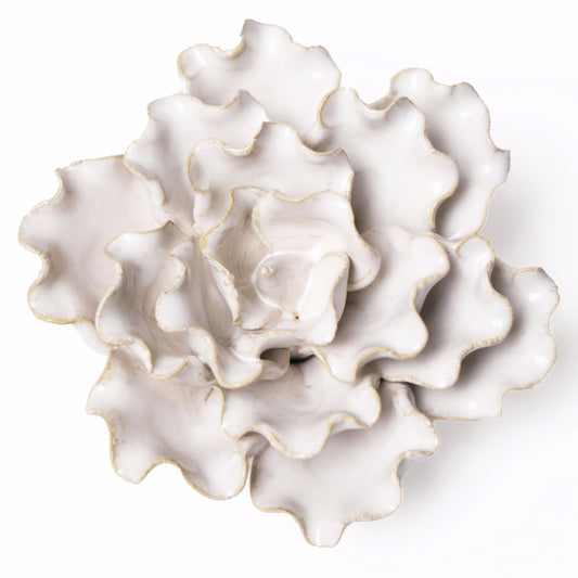 Ceramic flower Wall Art Ivory Sea Lettuce