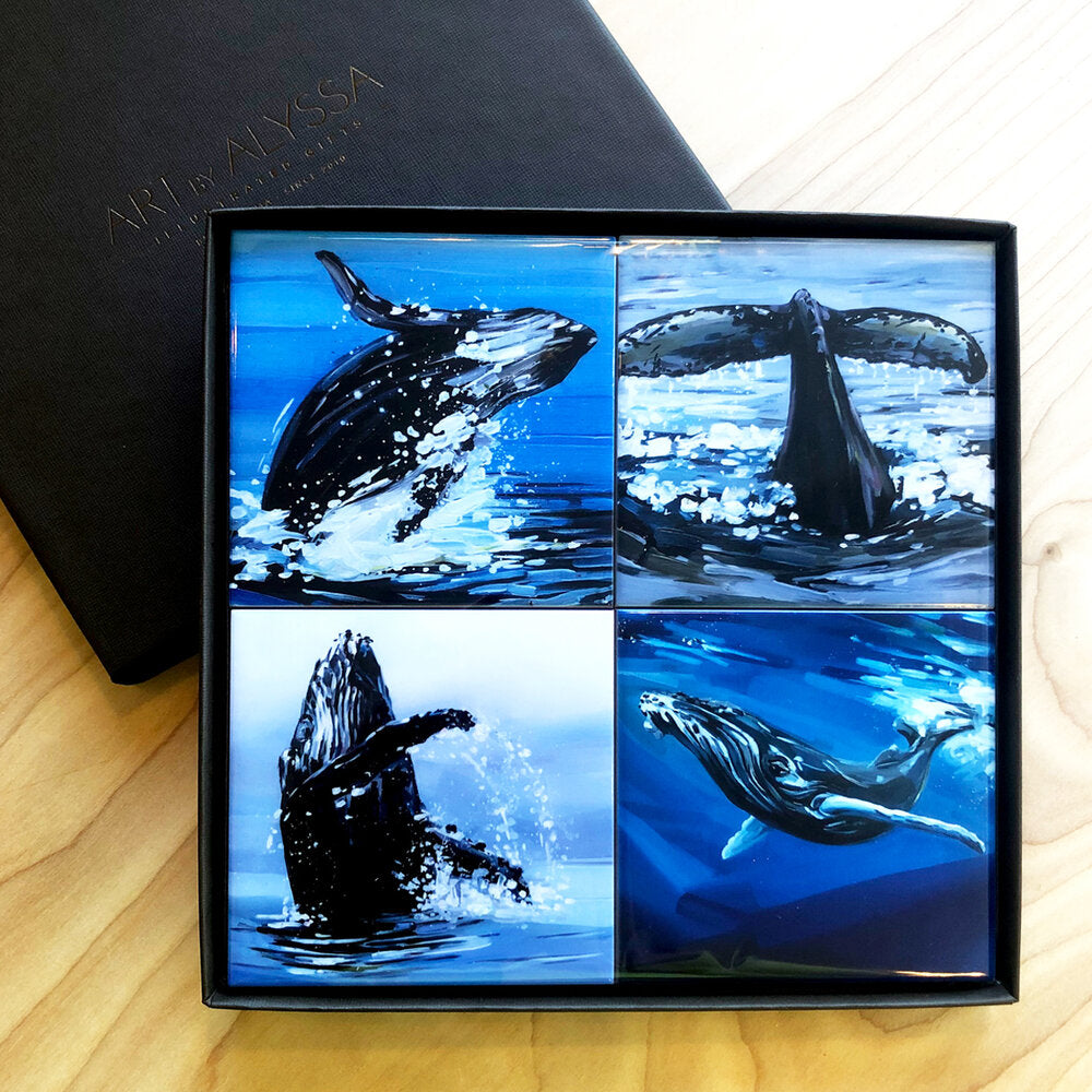 WHALE COASTER SET