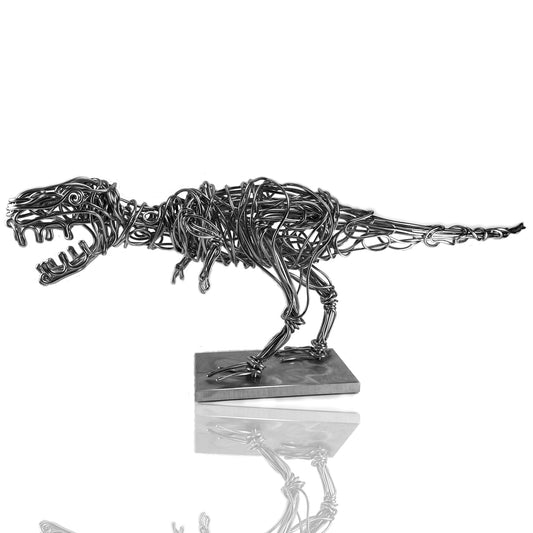 Al T-Rex Wire Sculpture