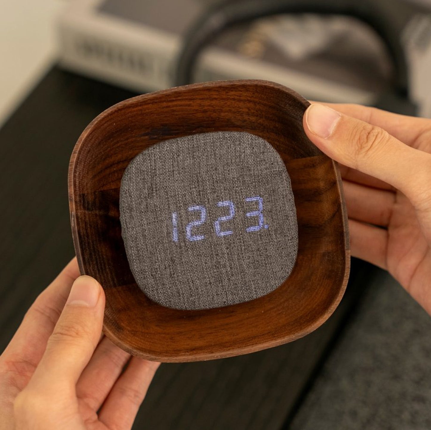 Lumos Clock - Square Walnut