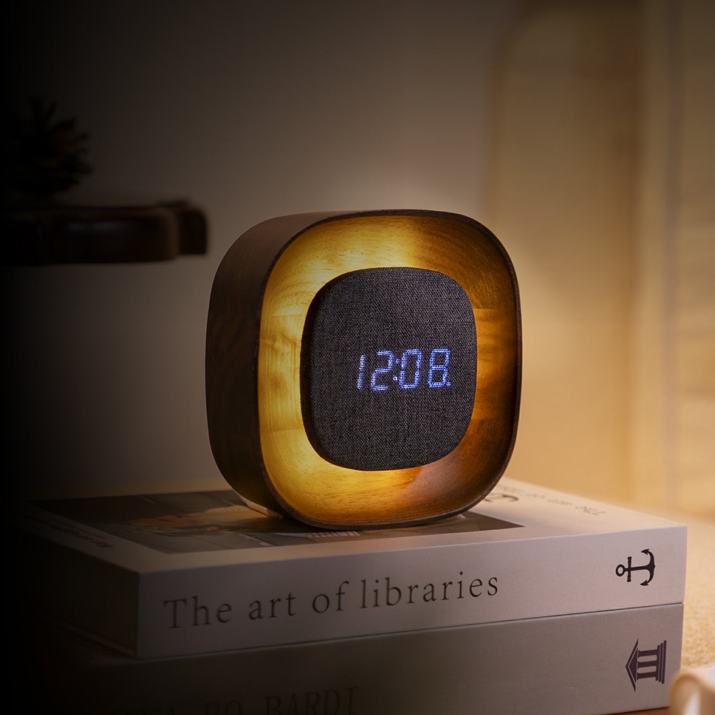 Lumos Clock - Square Walnut