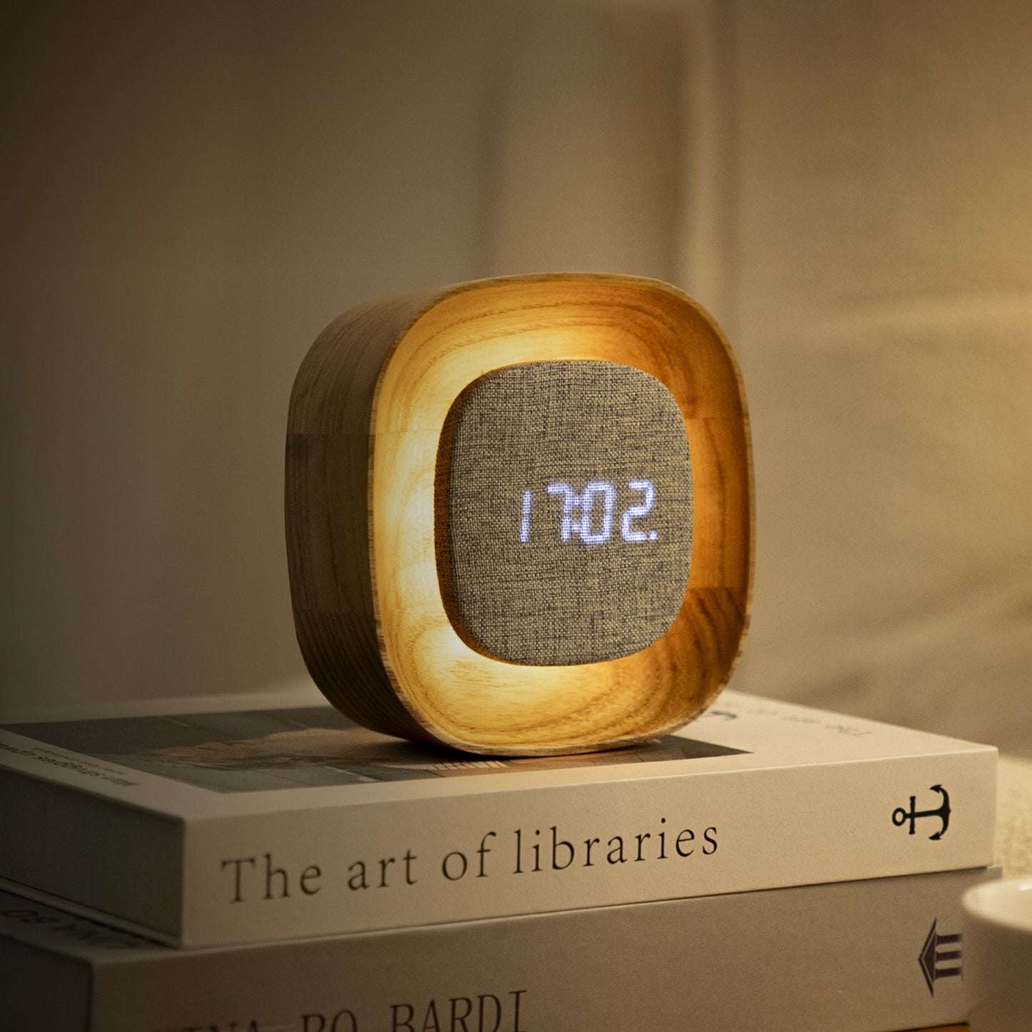 Lumos Clock - Square White Ash