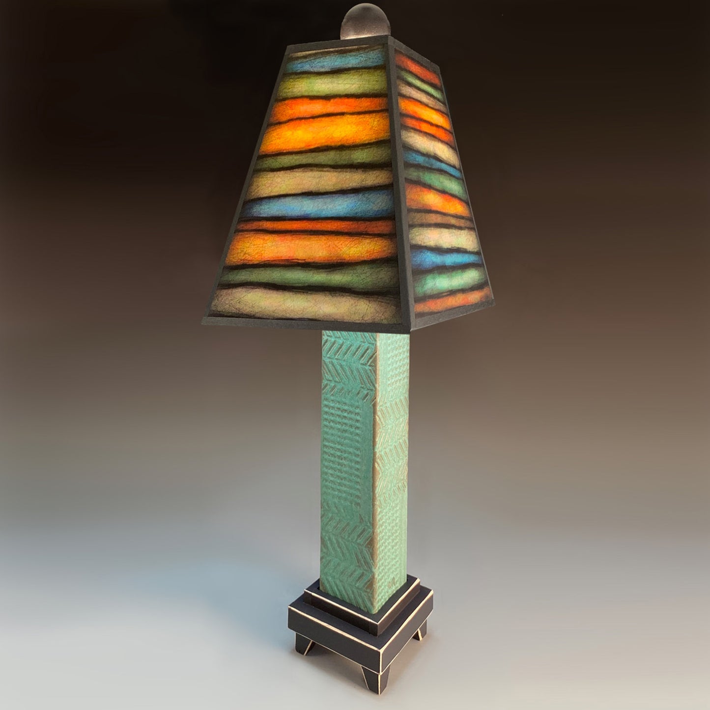 Macone Clay Lamp Q - Rough Stripes