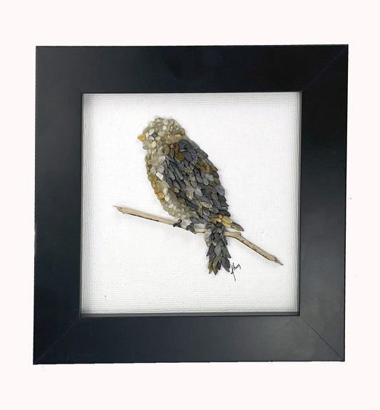 Mini Mosaic Pebble Art – Finch Bird - 4x4