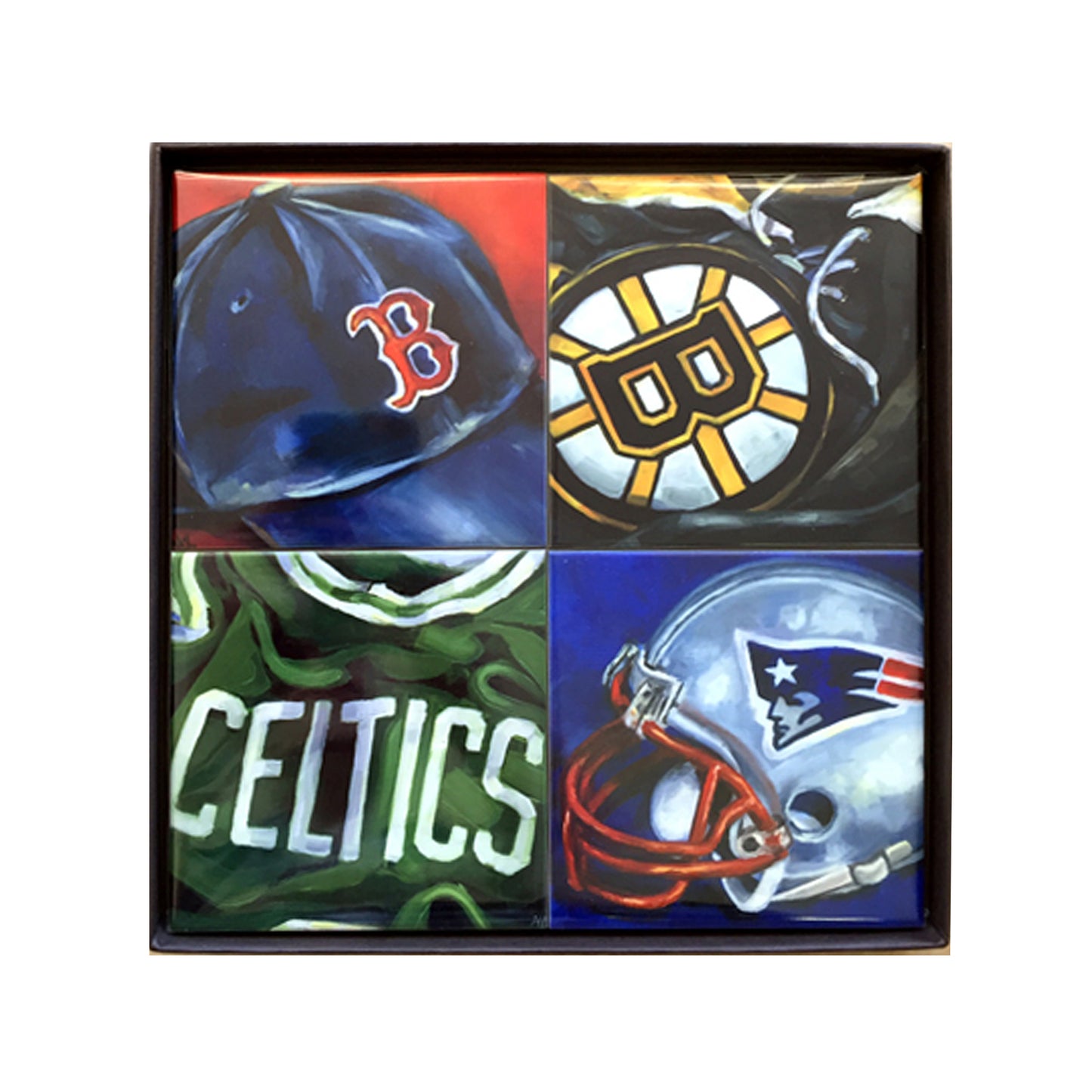 NEW ENGLAND SPORTS COASTER SET