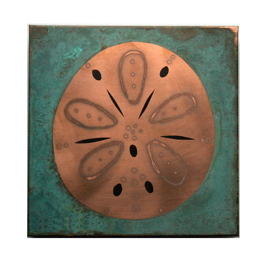 Green and Copper Sand Dollar Wall Tile