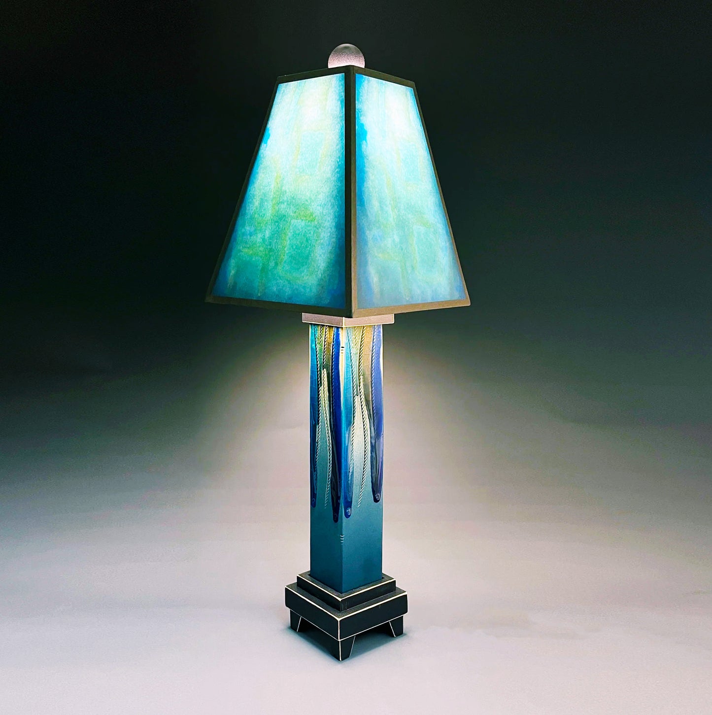 Macone Clay Teal Watercolor Lamp