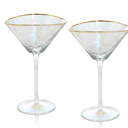 Tri Martini Iridescent Set of Two