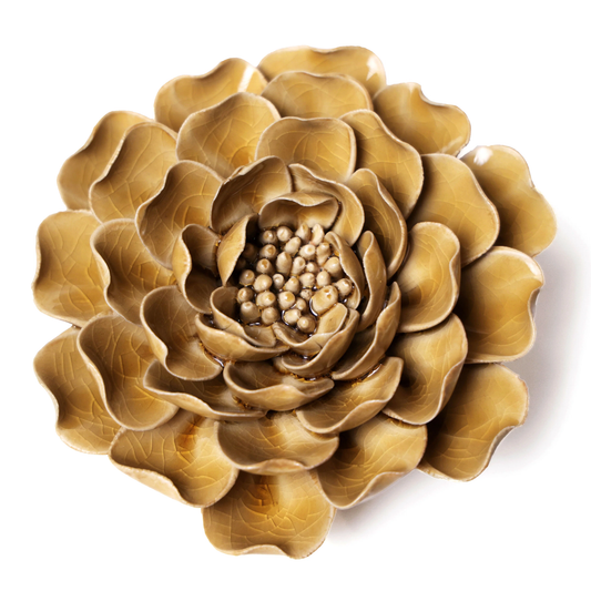 Ceramic flower Wall Art Caramel Flower