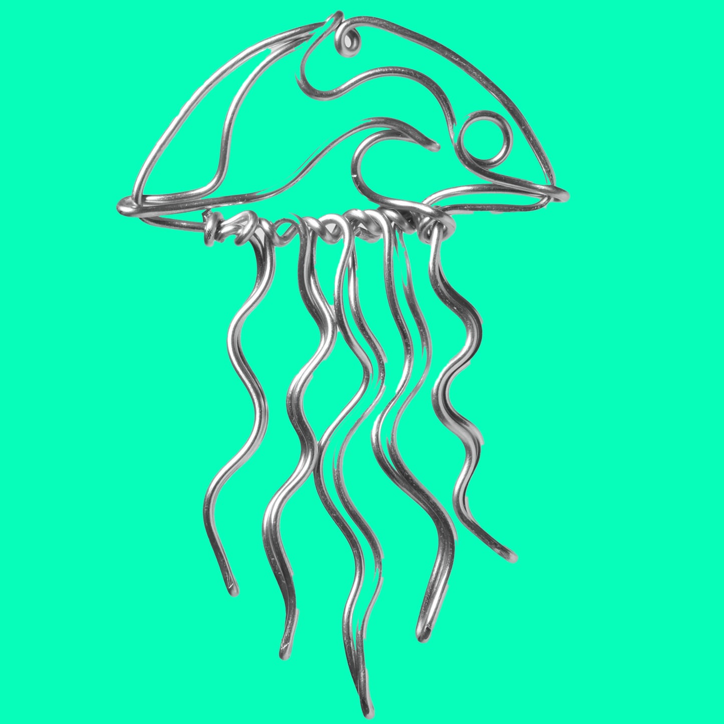 Small Jellyfish Wire Art Ornament